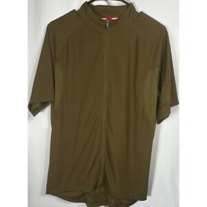Novara Men's Cycling Jersey Olive L Full Zip Short Sleeve Polyester